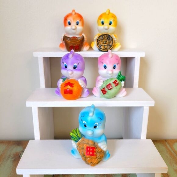 Vintage Asian Bird Kitschy Kawaii Resin Collectible Figurines - Picture 1 of 12